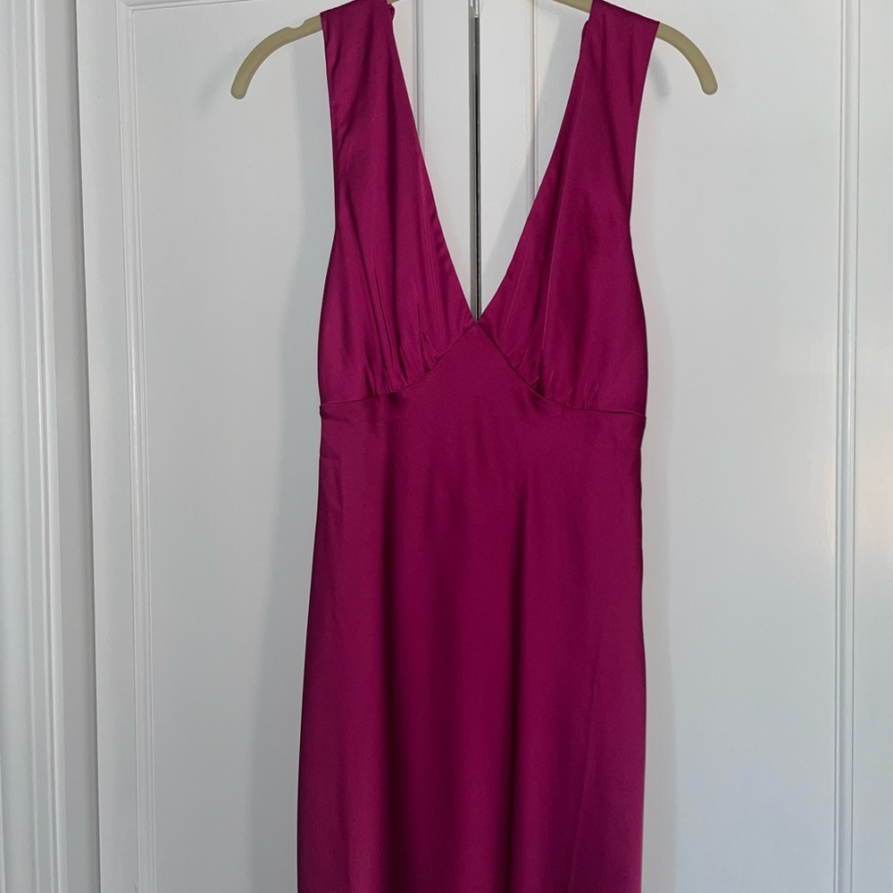 Maroon backless dress